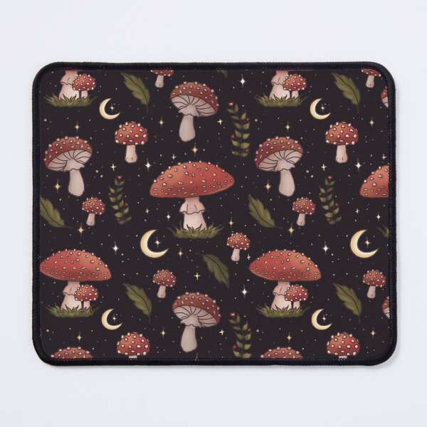 Item preview, Amanita Mushroom Cottagecore Starry Seamless Pattern designed and sold by Jenna Wing-Hu.