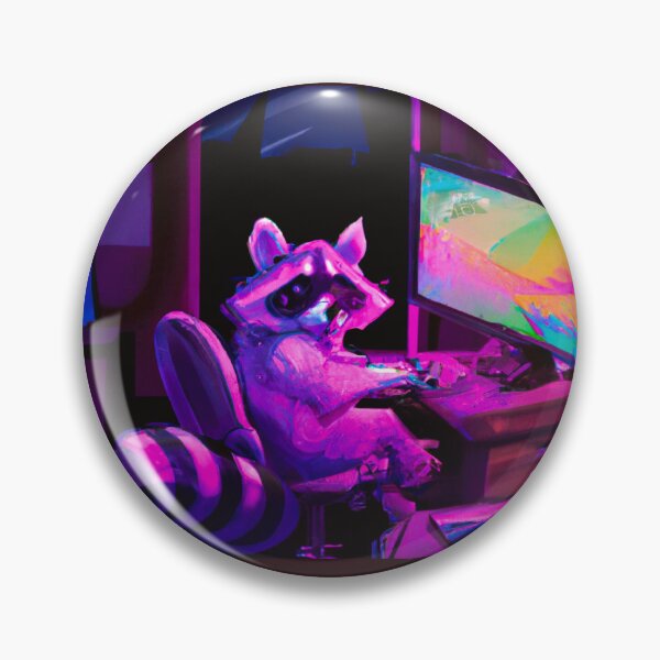 Item preview, Grahpic designer raccoon at the computer designed and sold by Artaloo.