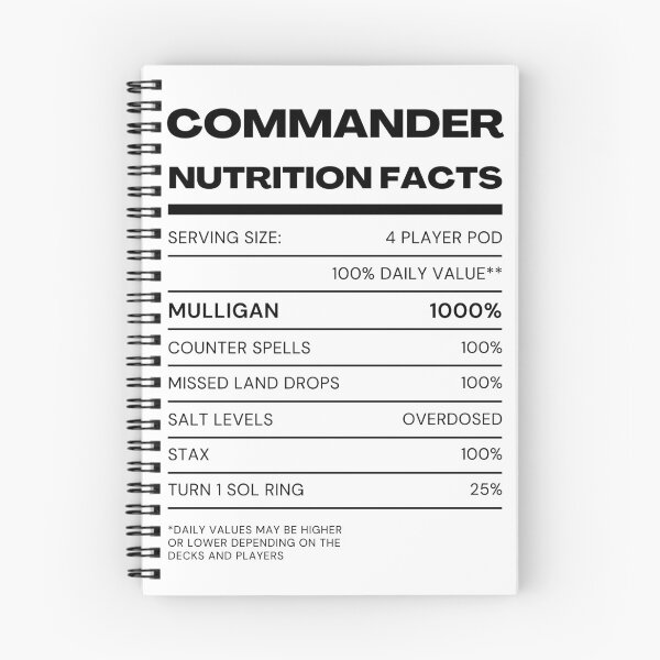 Item preview, MTG Commander Nutrition designed and sold by Mindsculptyou.