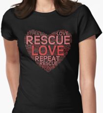 Rescue, Love, Repeat Women's Fitted T-Shirt