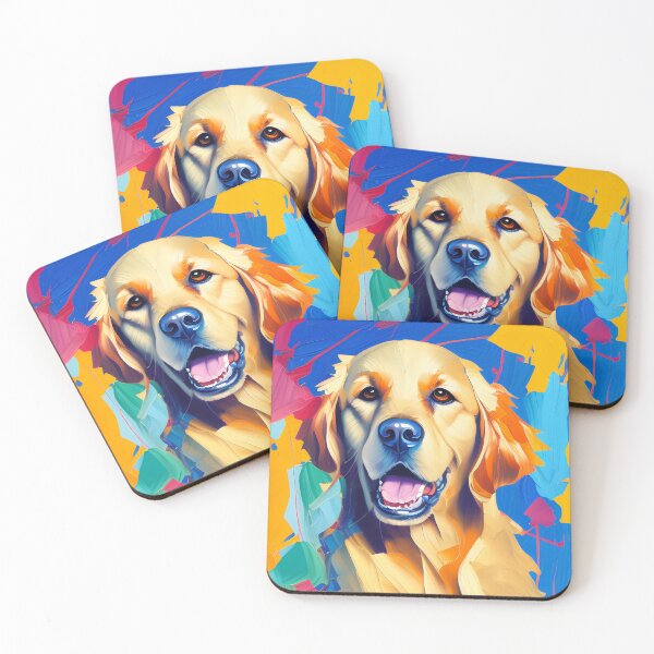 Item preview, Golden Retriever OilPaint designed and sold by AwesomeWallArt.