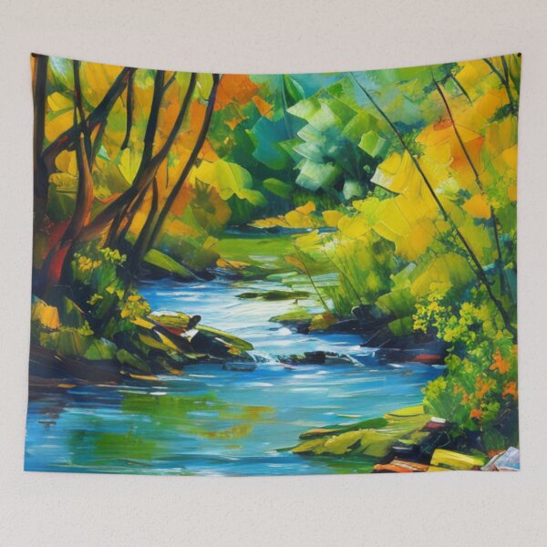 Artikelvorschau, Flusslandschaft entworfen und verkauft von HOMEDESIGNPRINT.