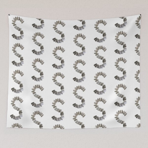 Item preview, Monogram S Sunflower Seeds | S Botanical black and white unique | letter S | S initial designed and sold by EveryDayDabble.