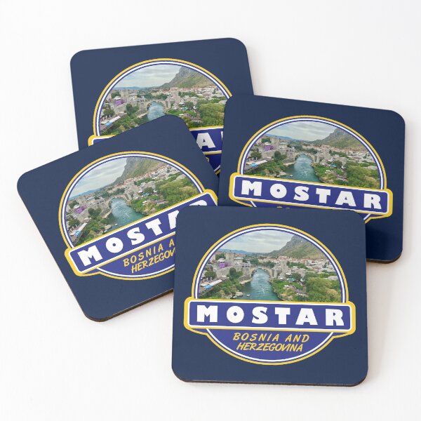 Item preview, Mostar Bosnia and Herzegovina Travel Art Emblem designed and sold by KrisSidDesigns.