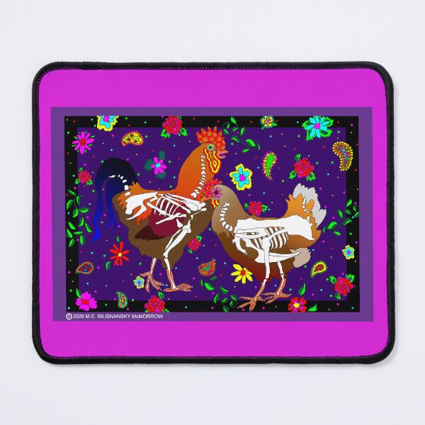 Item preview, Day of the Dead Chicken and Rooster designed and sold by M. E. Bilisnansky McMorrow.
