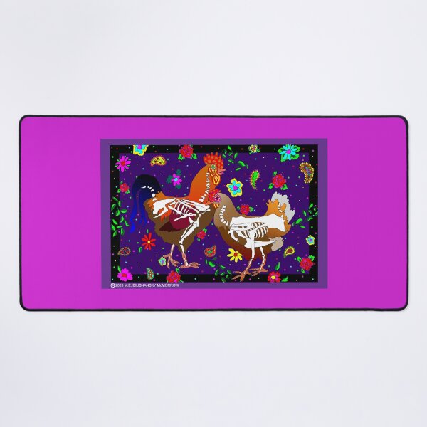 Item preview, Day of the Dead Chicken and Rooster designed and sold by M. E.  Bilisnansky McMorrow.
