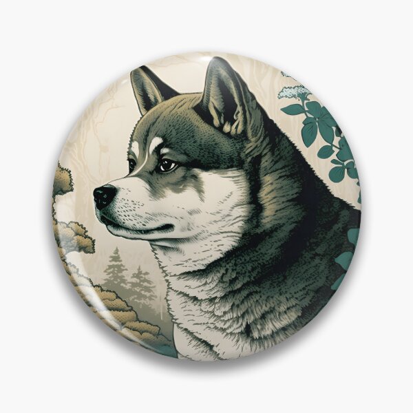 Item preview, Rustic Akita: Sage and Pine Green Color Scheme designed and sold by DoggyDevotion.