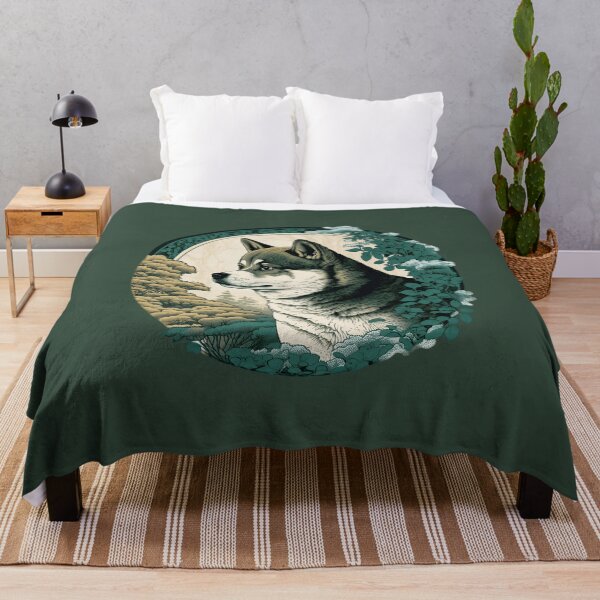Item preview, Rustic Akita: Sage and Pine Green Color Scheme designed and sold by DoggyDevotion.