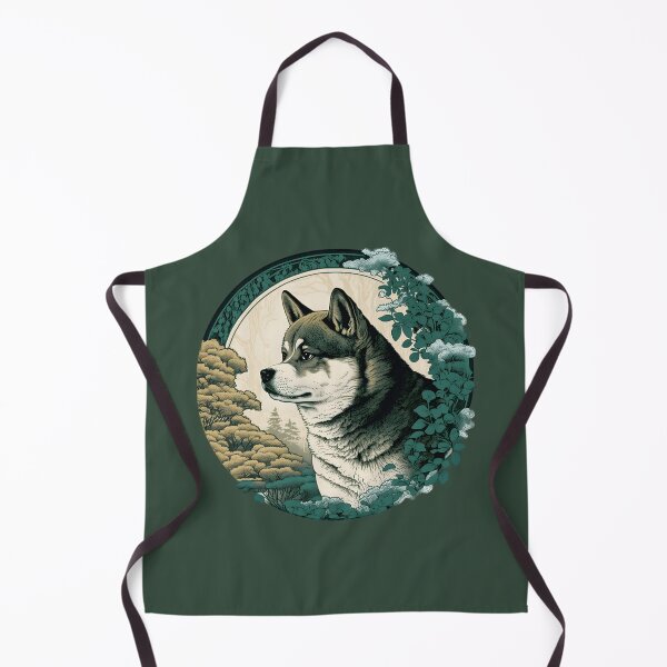 Item preview, Rustic Akita: Sage and Pine Green Color Scheme designed and sold by DoggyDevotion.