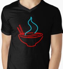 Spicy Ramen Noodles Neon Men's V-Neck T-Shirt