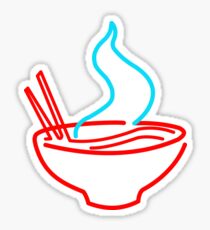 Spicy Ramen Noodles Neon Sticker