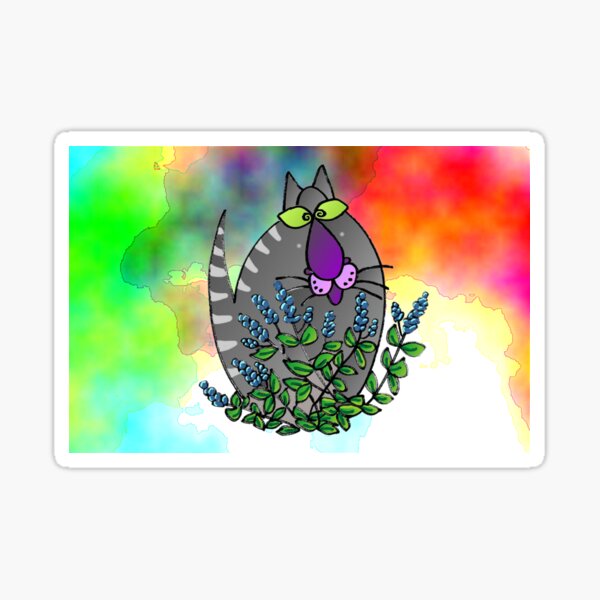 "Catnip" Sticker for Sale by cuprum | Redbubble