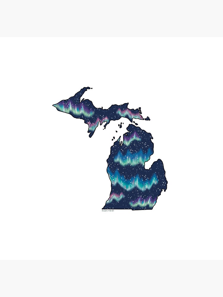 Michigan Lake Magnet, Wave Art, Mitten, Wave Art
