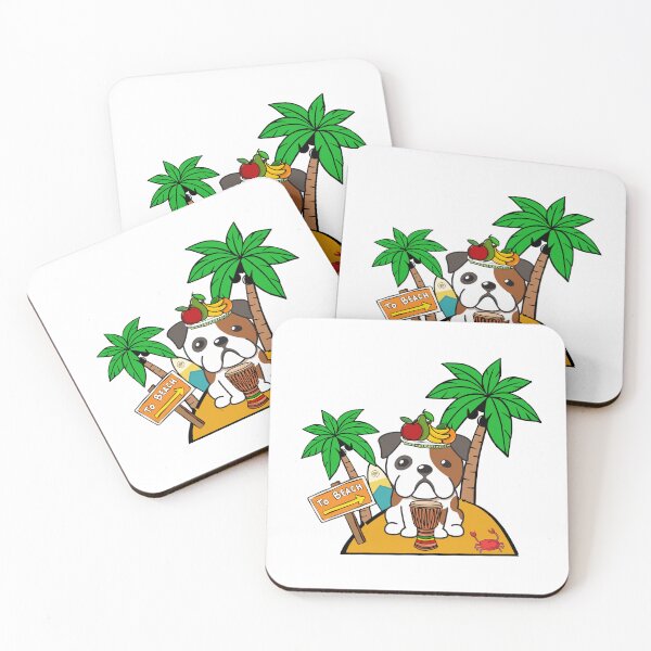 Item preview, Cute Bulldog is stranded on a deserted island designed and sold by Pet Station.