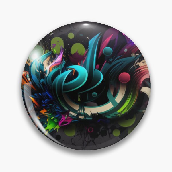 Item preview, Abstract Graffiti in Dark Colors Inspired by Murakami III designed and sold by NeonNostalgist.