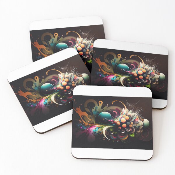 Item preview, Abstract Graffiti in Dark Colors Inspired by Murakami IV designed and sold by NeonNostalgist.