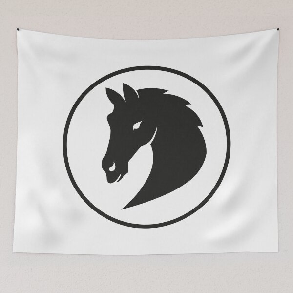 Item preview, black horse head designed and sold by andrew JOHNSEN.