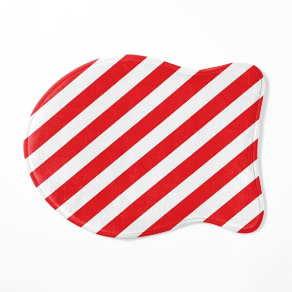 Peppermint Candy Cane Stripes Pattern (red/white) Leggings for