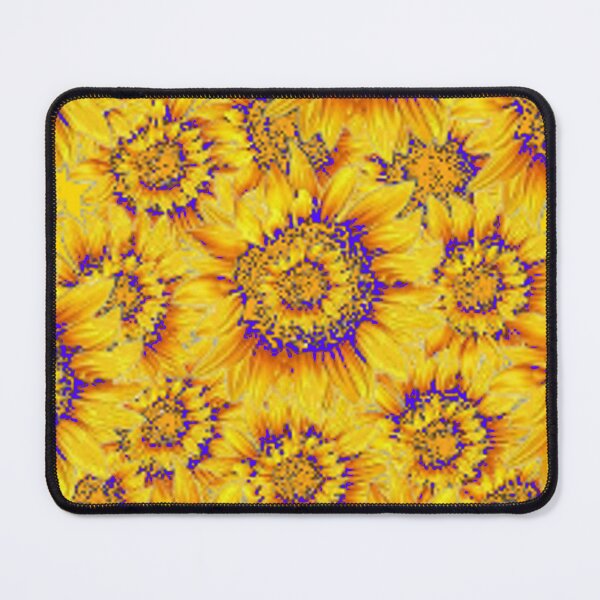 Item preview, ABSTRACTED SUNFLOWER PATTERNS BLUE ART designed and sold by sharlesart.