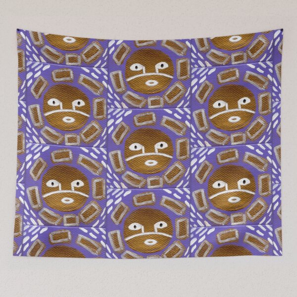Item preview, Ancient Sun Face Design; Purple & Gold designed and sold by rachelstarck.