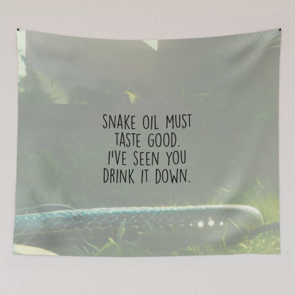 Item preview, snake oil must taste good. designed and sold by Bethan Rose Studio.