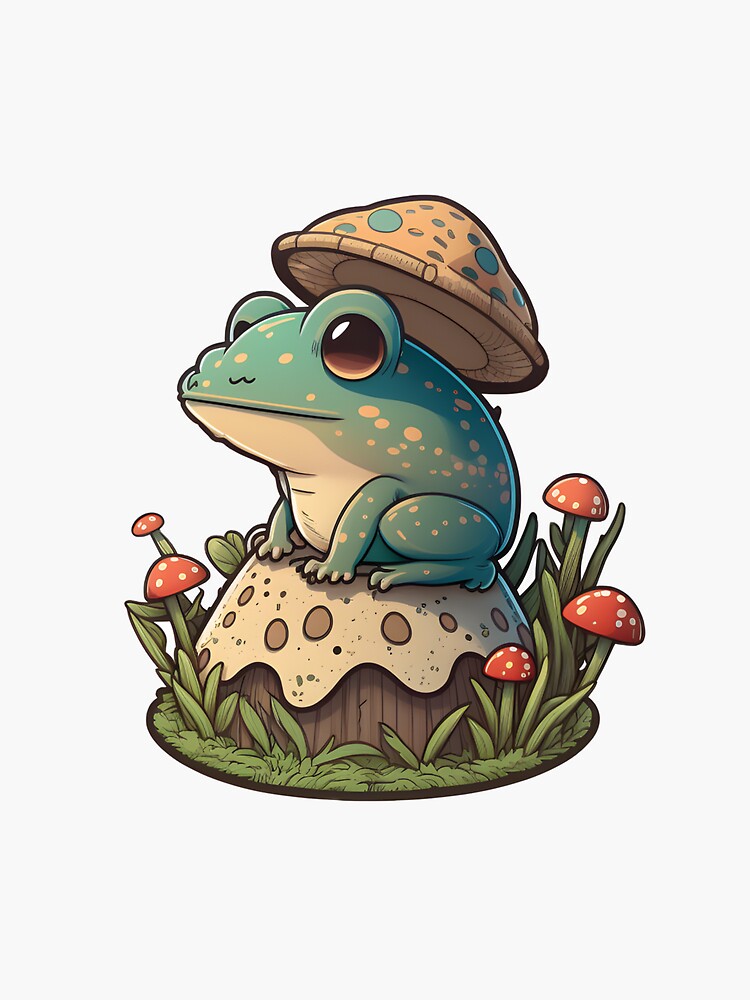 Mushroom Frog Sticker