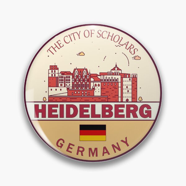Item preview, Heidelberg Germany City Skyline Emblem designed and sold by KrisSidDesigns.