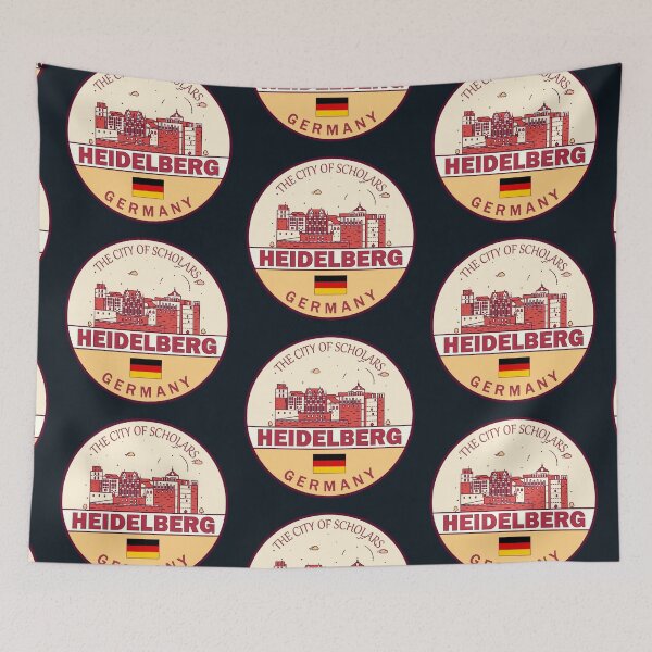 Item preview, Heidelberg Germany City Skyline Emblem designed and sold by KrisSidDesigns.