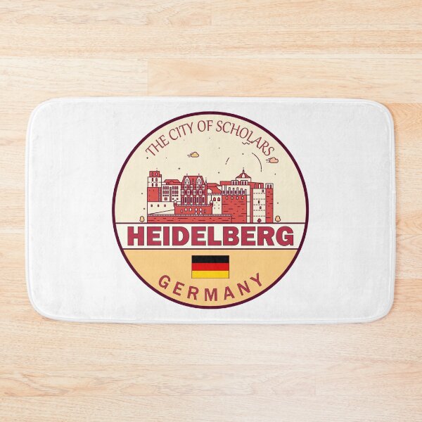 Item preview, Heidelberg Germany City Skyline Emblem designed and sold by KrisSidDesigns.