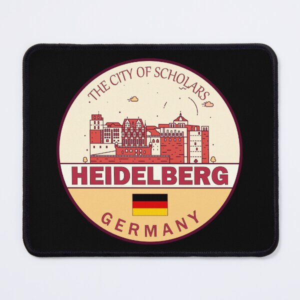 Item preview, Heidelberg Germany City Skyline Emblem designed and sold by KrisSidDesigns.