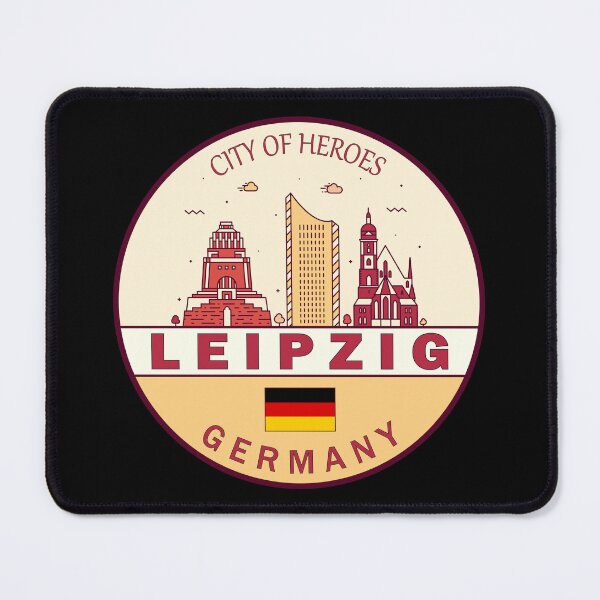 Item preview, Leipzig Germany City Skyline Emblem designed and sold by KrisSidDesigns.