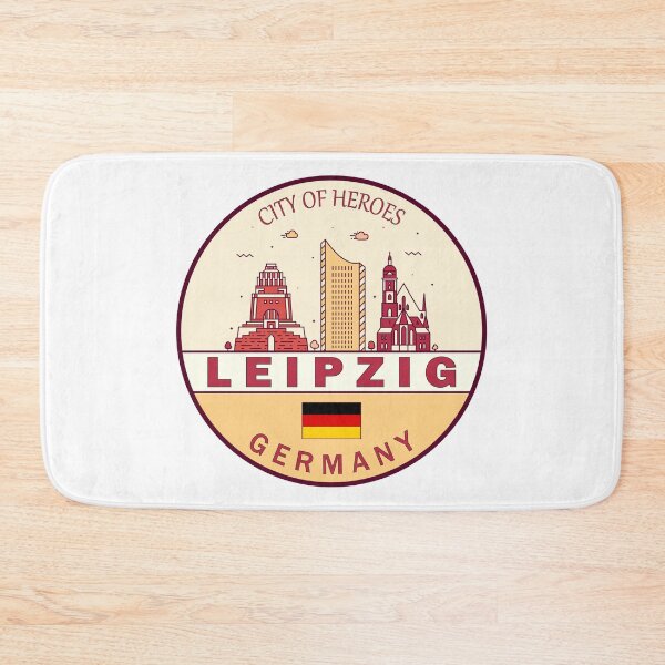 Item preview, Leipzig Germany City Skyline Emblem designed and sold by KrisSidDesigns.