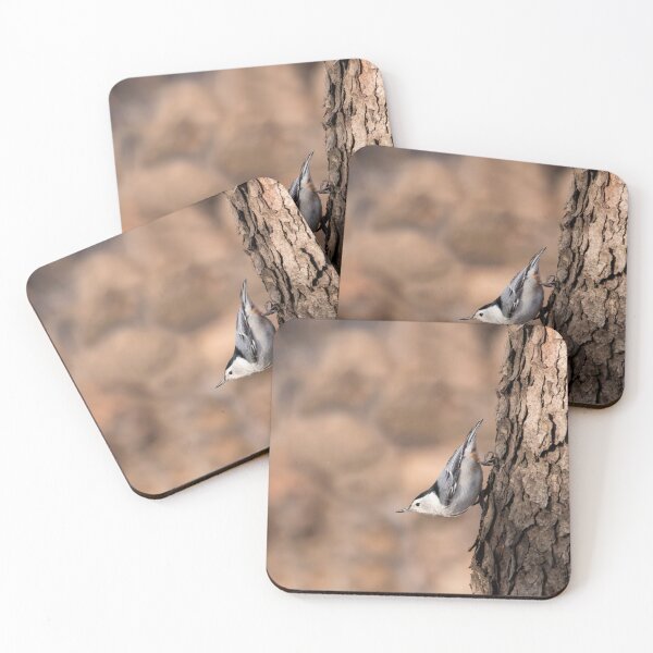 Item preview, White breasted nuthatch upside down designed and sold by KRFNatureGifts.