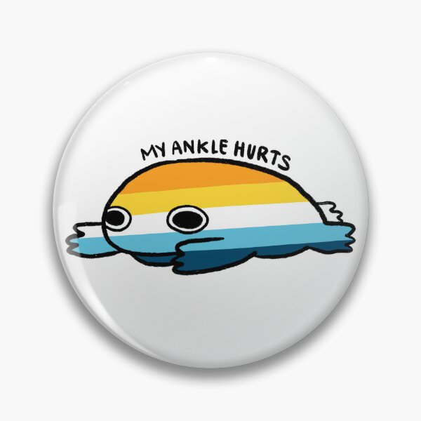 Item preview, My Ankle Hurt | Orange Yellow Blue Frog, Aroace frog, Cute Pride Frog Sticker designed and sold by iristocat.