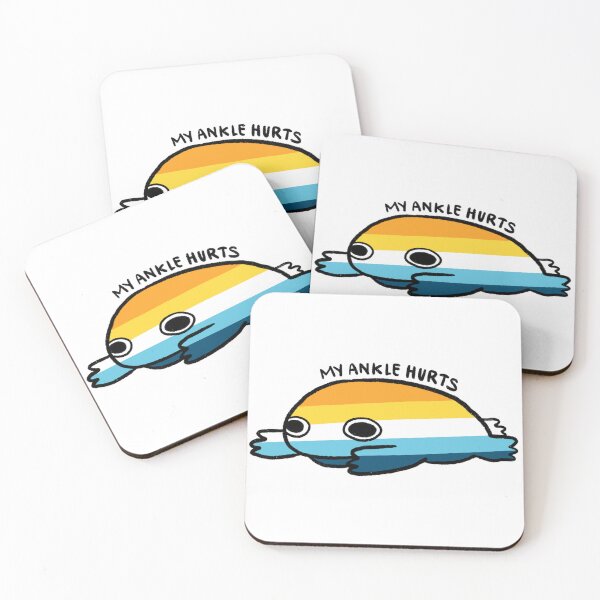 Item preview, My Ankle Hurt | Orange Yellow Blue Frog, Aroace frog, Cute Pride Frog Sticker designed and sold by iristocat.