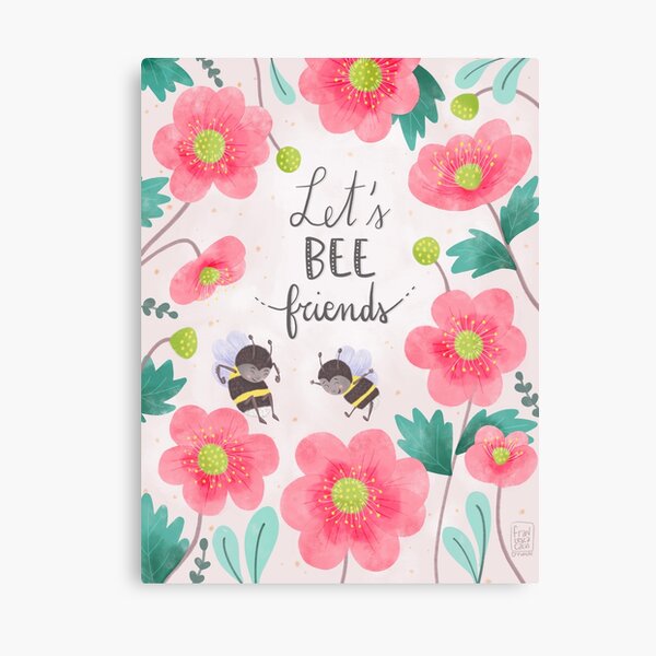 Let’s Bee Friends Canvas Print