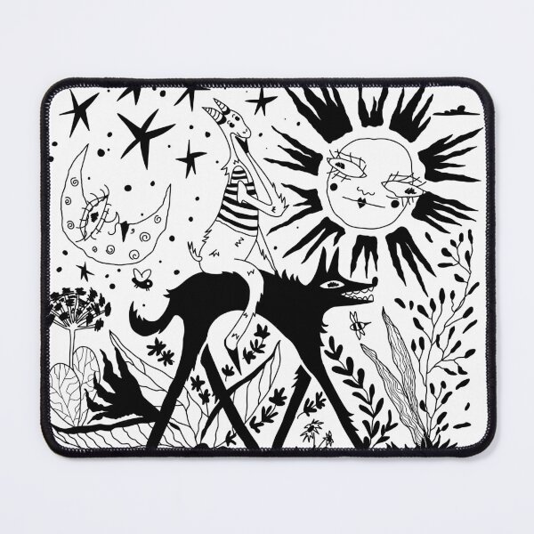 Item preview, Goat, wolf, moon and sun designed and sold by HIPPMI.