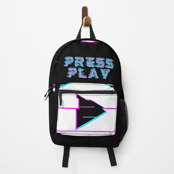 Item preview, Retro glitch play button for music gaming  designed and sold by AEROSPACE-IND.