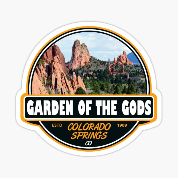 Artikel-Vorschau von Garten der Götter Colorado Springs Reisekunst Emblem, designt und verkauft von KrisSidDesigns.