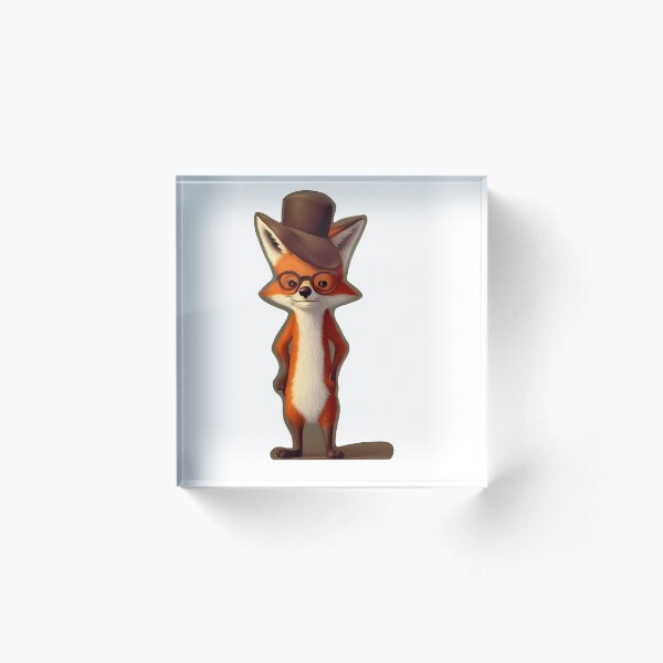 Item preview, Cute fox with glasses and hat designed and sold by QuiteGoodShirts.