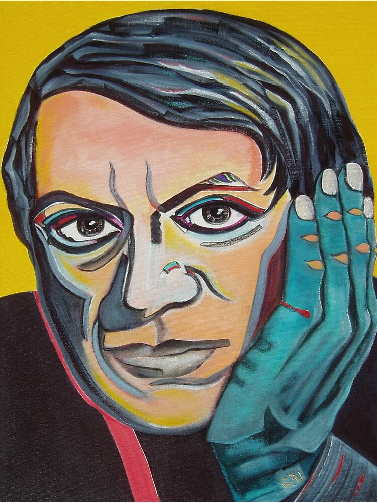 Blue Hand Contemplation by GalleryGiselle
