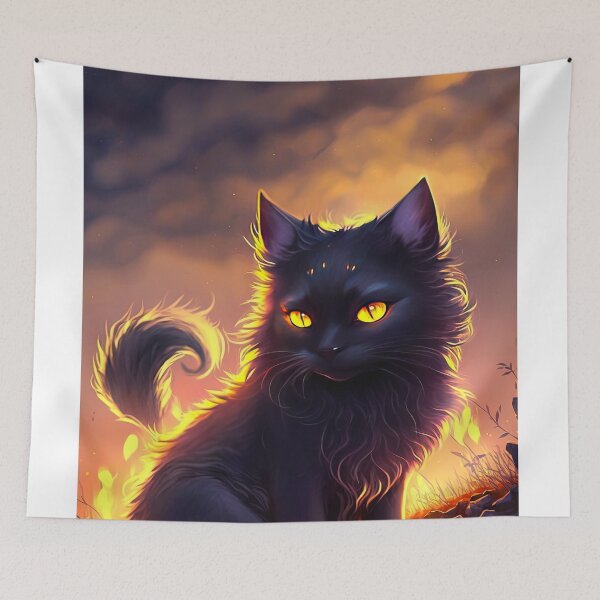 Item preview, Fluffy Black Cat designed and sold by FireScreen.