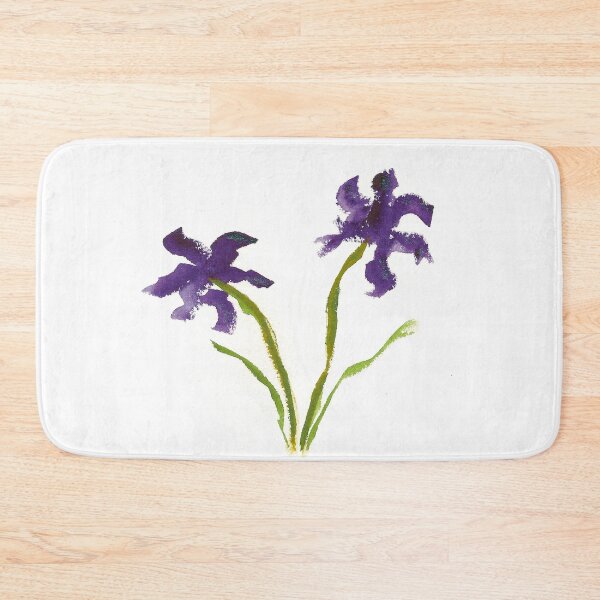 Item preview, Purple Flowers on White designed and sold by designs-by-ann.