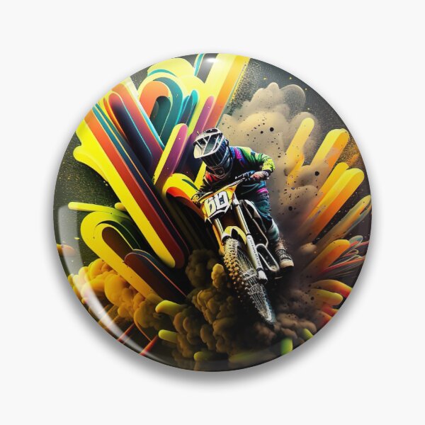 Item preview, Neon art motocross U3 designed and sold by Artful-Venue.