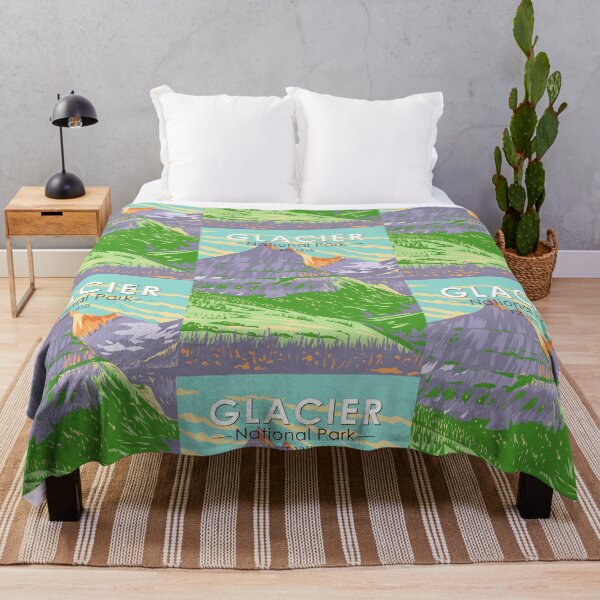 Artikelvorschau, Glacier Nationalpark im Frühling Vintage entworfen und verkauft von KrisSidDesigns.