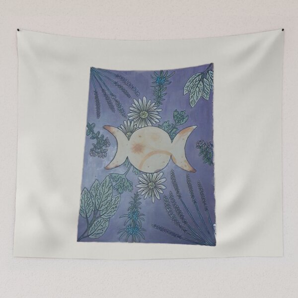 Aperçu de l'œuvre Triple lune florale créée et vendue par TheCraftySatyr.
