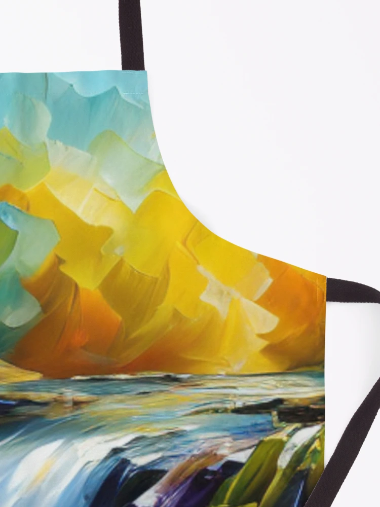 Thumbnail 3 of 6, Apron, Sun Rays designed and sold by HOMEDESIGNPRINT.