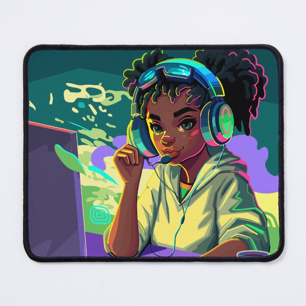 Item preview, African girl gamer designed and sold by Ekaterina Glazkova.