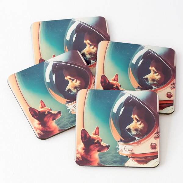 Item preview, Dogs Astronauts Fantastic Retro designed and sold by AIWanderer.