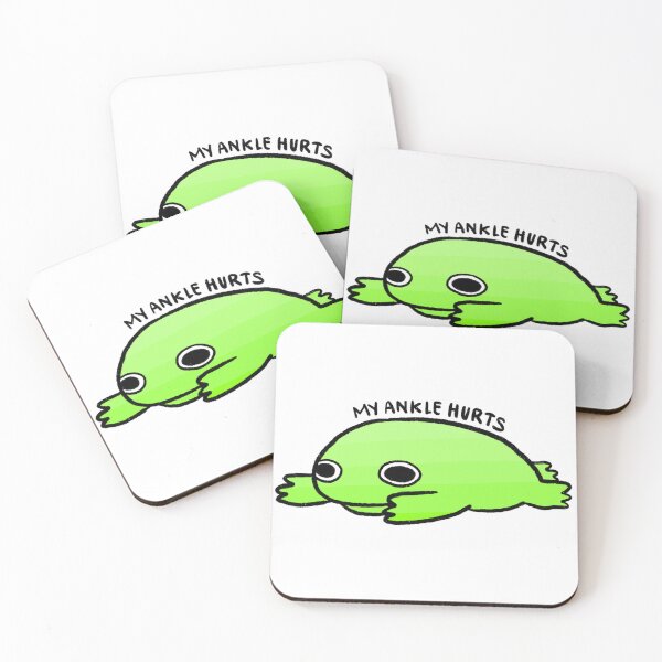 Item preview, My Ankle Hurts | Green Frog Sticker, Cute Bright Green Frog designed and sold by iristocat.
